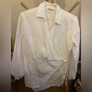 Ganni white blouse